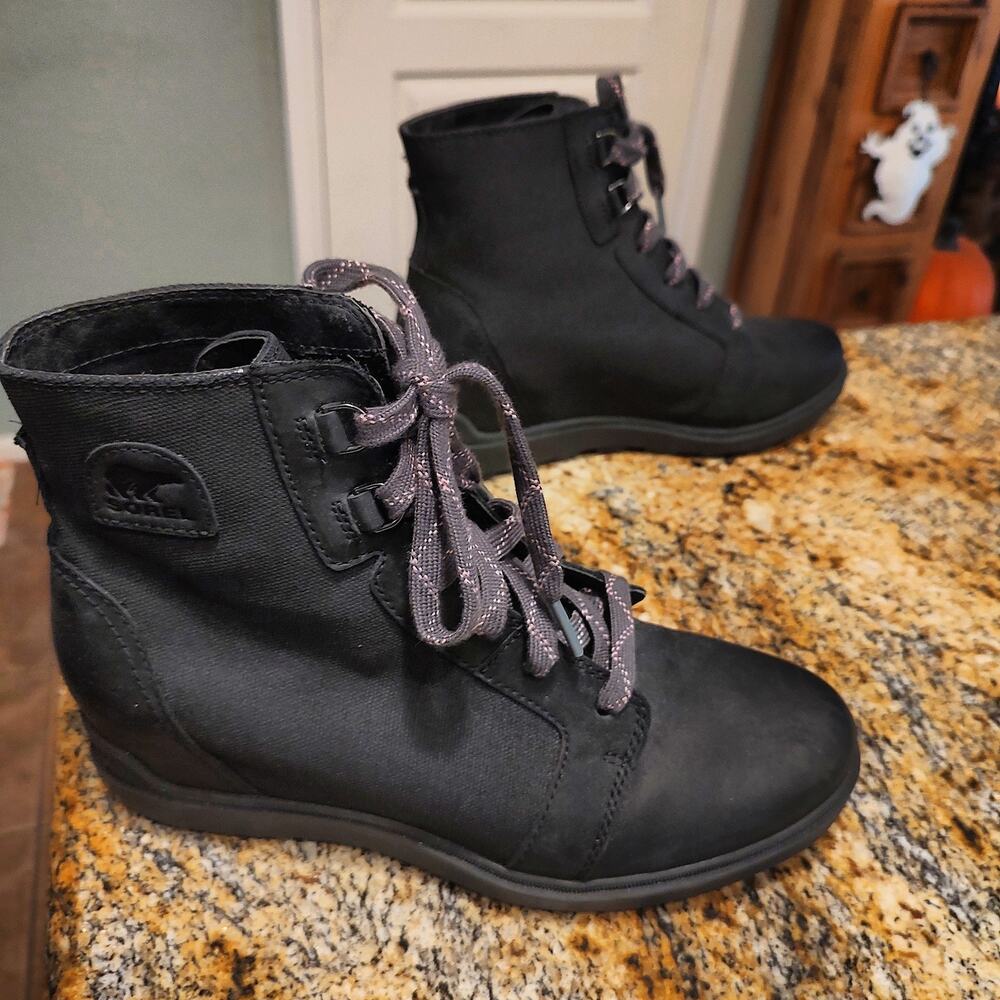 SOREL Women's Black Boots Size 10 ID NL5024-010 - Picture 7 of 12